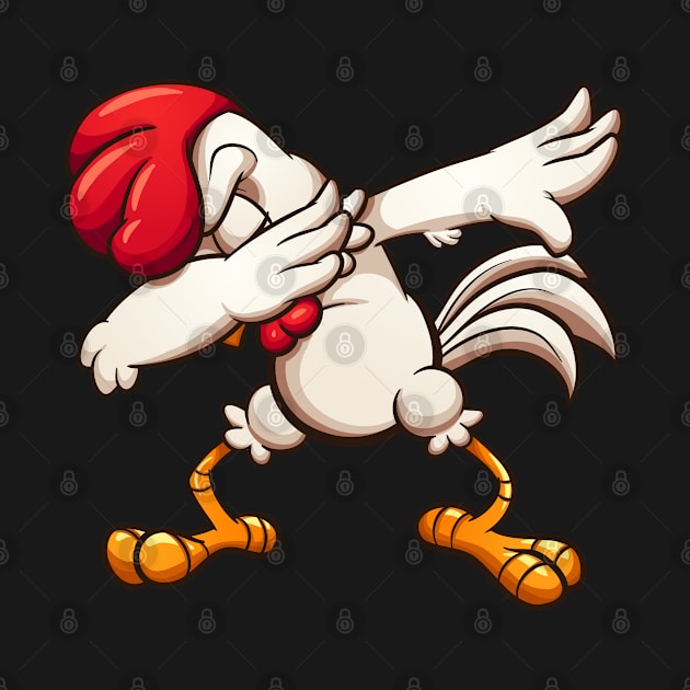 Dabbing cartoon chicken by memoangeles