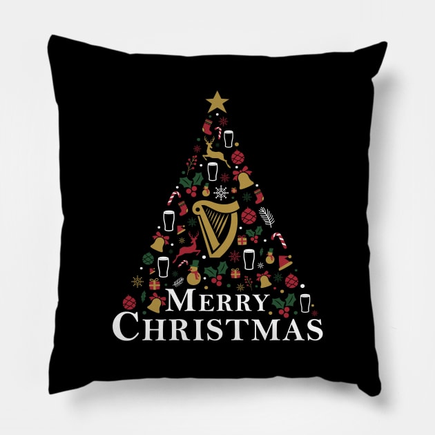 Merry Christmas Irish Tree Pillow by The Gift Hub