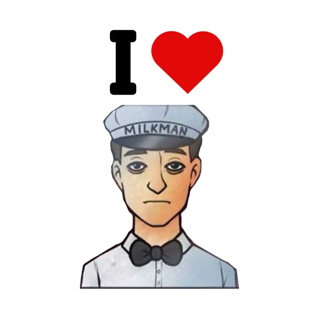 I heart milkman funny tiktok trend design sticker by artsuhana