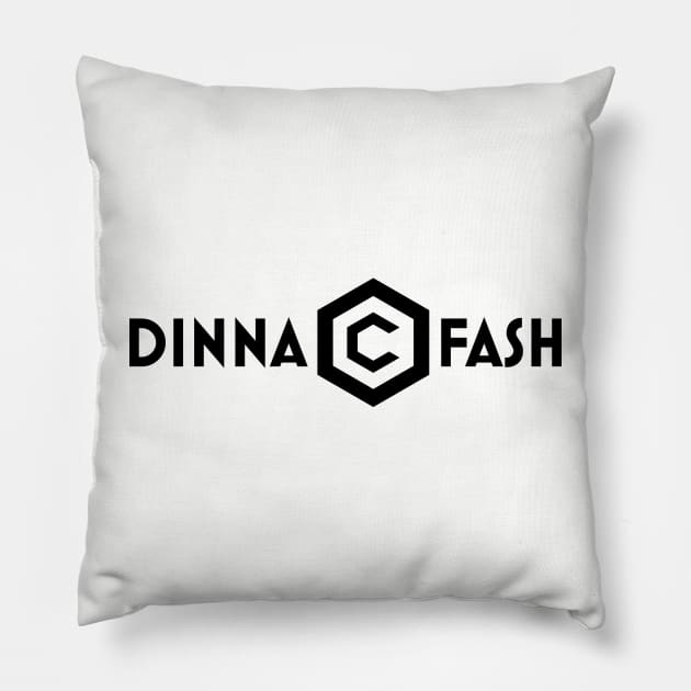 Dinna Fash CRO Cronos Crypto.com Outlander BLACK Pillow by GraficBakeHouse