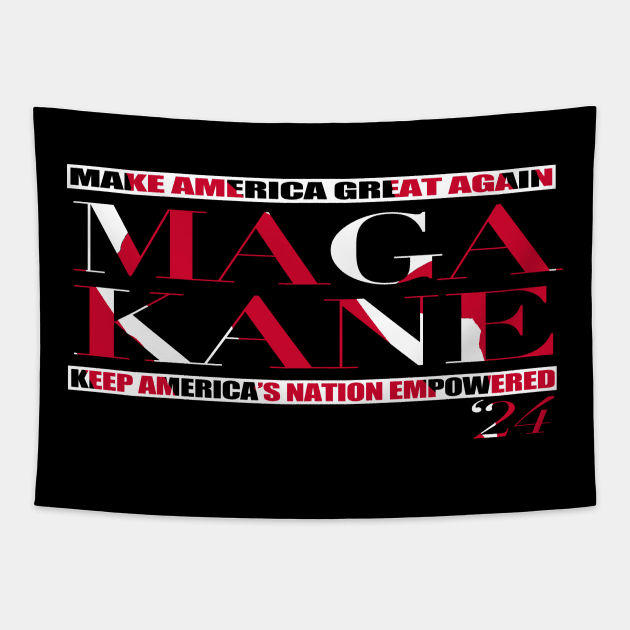 MAGA KANE Red & White Tapestry by Jumping the Guardrail