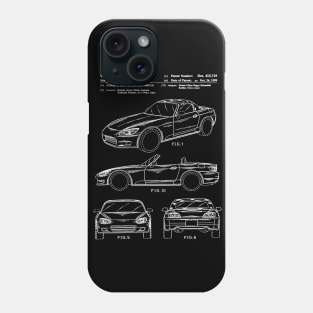 Honda S2000 Patent White Phone Case