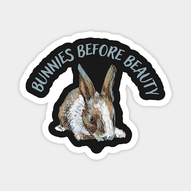 Bunnies before beauty stickers Magnet by Pop-clothes