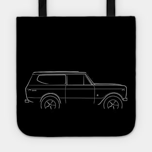 International Harvester Scout 2 - profile stencil, white Tote