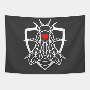 Geometric Bee Protector Superhero Tapestry