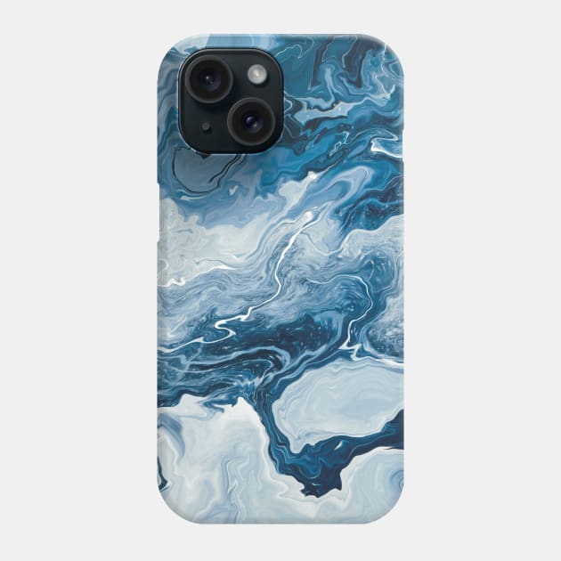 Acrylic Pour Fluid Painting Phone Case by AnnaDreamsArt