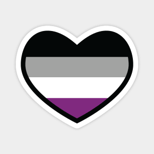 Asexual Flag Heart Magnet