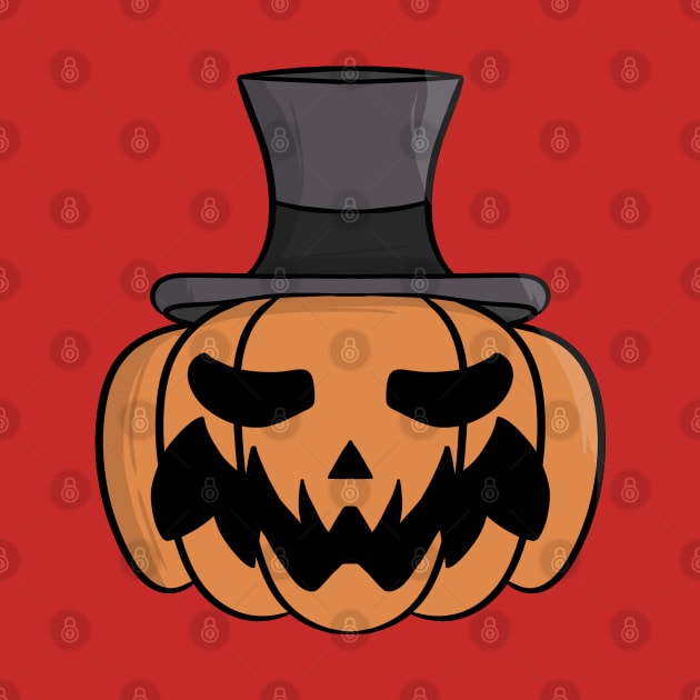 Halloween pumpkin wearing a top hat by DiegoCarvalho