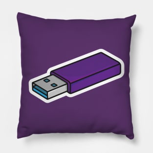 Modern Memory Card USB Device Sticker vector illustration. Technology object icon concept. Modern USB sticker device vector design with shadow. Pillow