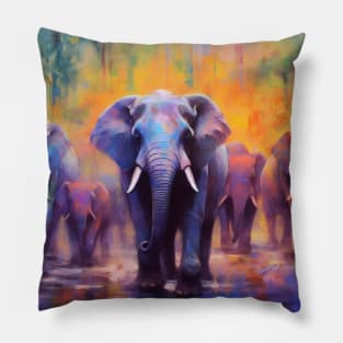 Big elephant and his family. Pillow