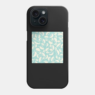 Simple Leaves on Blue Phone Case