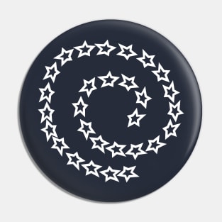 Spiral of White Stars Pin