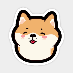 shiba inu fox dog pet portrait cute vector illustration Magnet