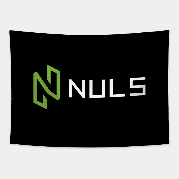 NULS Official "Centered" (White Text) Tapestry by NalexNuls