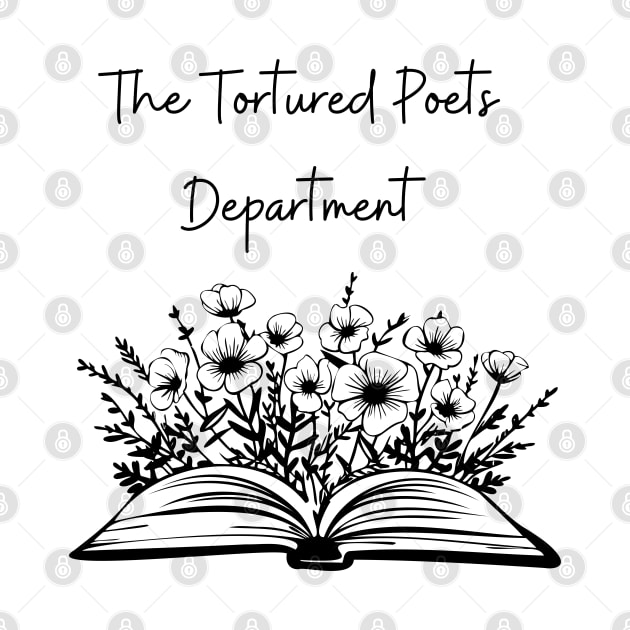 The Tortured Poets Department Open floral book design by kuallidesigns