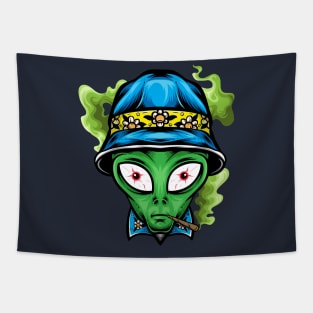 Alien Smoking Tapestry