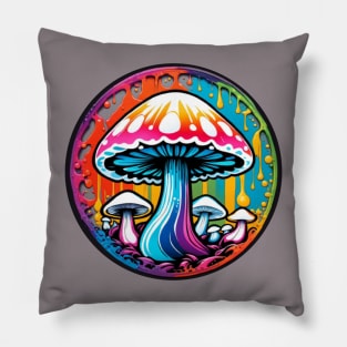 Drippy Trippy Mushroom Pillow