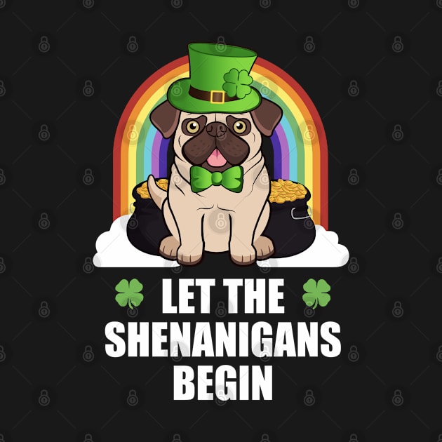 Pug Dog Shenanigans Funny St Patricks Day by TheBeardComic