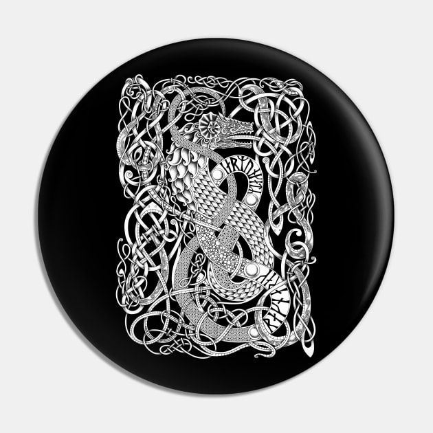 Jormungandr - Norse Viking Serpent Pin by Art of Arklin