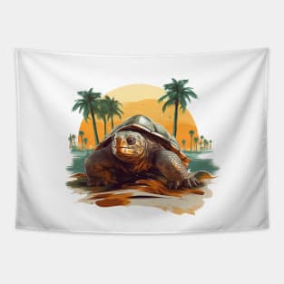 Alligator Snapping Turtle Tapestry