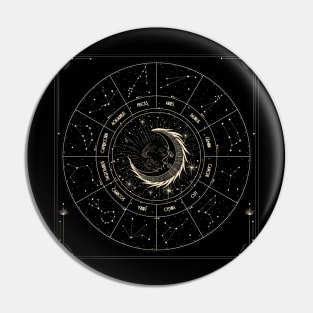 Astrology circle Pin