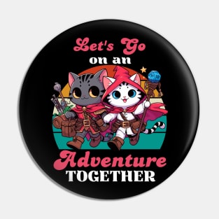 Adventure Together - Valentine Cat Pin