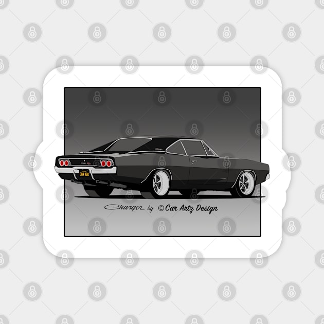 68 Charger Magnet by Car-Artz-Design