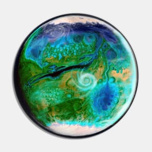 Green Terraformed Mars Pin