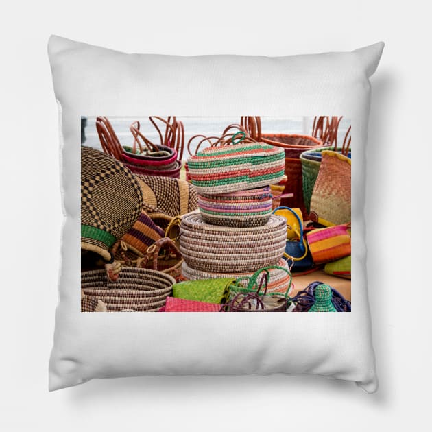 Woven Baskets Pillow by Memories4you