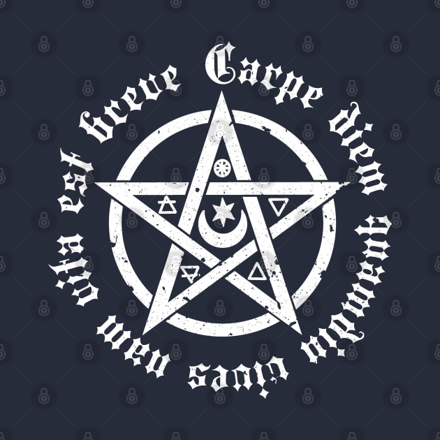 Pentagram "Carpe diem quamdiu vives nam vita est breve" by Helgar