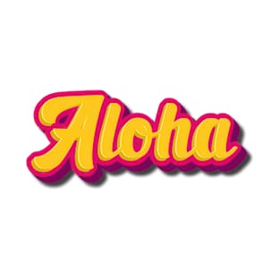 Aloha - Vibrant Colorful Text Design for Beach Lovers T-Shirt