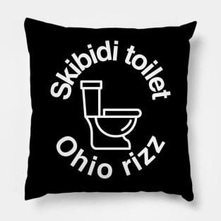Skibidi toilet Ohio rizz Pillow