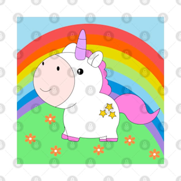 Unicorn, unicorn, rainbow, picture for kids room by IDesign23