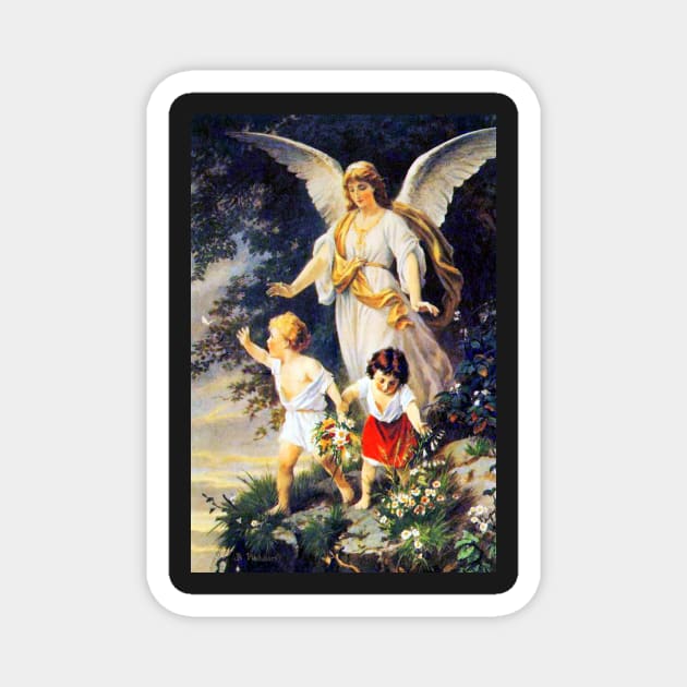 Guardian Angel By the Cliff & Children Magnet by hispanicworld