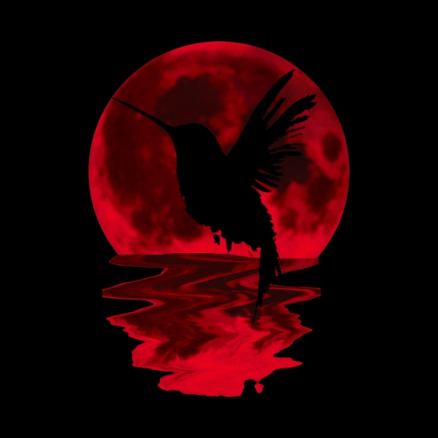 red moon bird by medo art 1