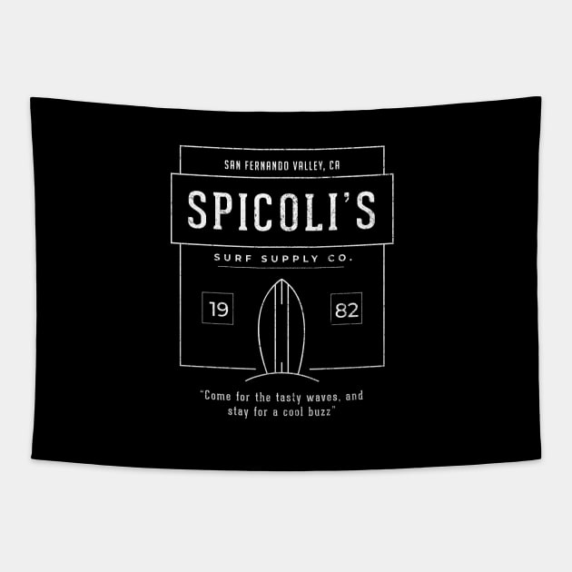 Spicol's Surf Supply Co. - modern vintage logo Tapestry by BodinStreet