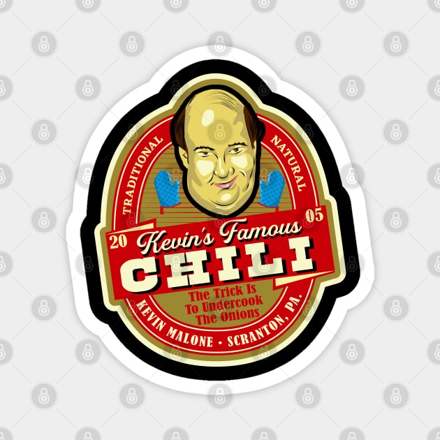 Kevin Malone Chili Label Magnet by Alema Art