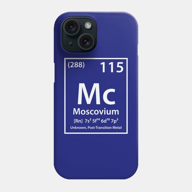 Moscovium Element Phone Case by cerebrands