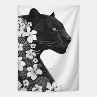 Panther with flowers Tapestry