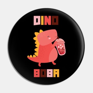 Cute Boba Gift Bubble Tea Dino boba Pin