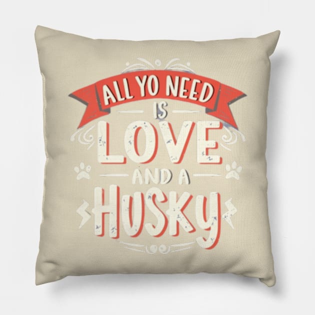 Husky Pillow by TshirtMA