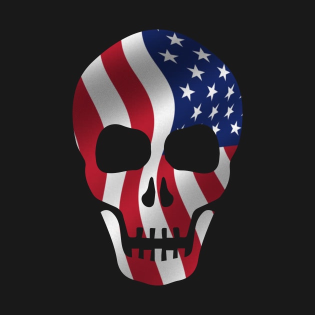 American USA Flag Skull by Periaz