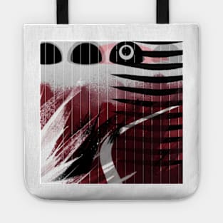 Follow the path grey black white purple pink abstract striped geometric art Tote