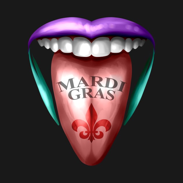 Out Stretched Tongue For Mardi Gras by SinBle