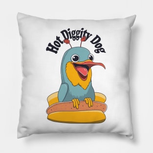 Hot Dog Bird Pillow