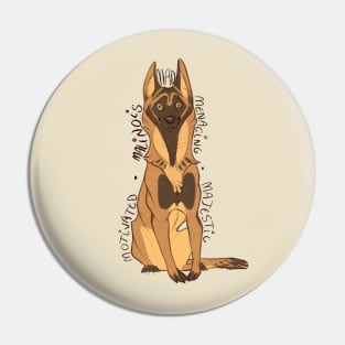 Malinois Adjectives Pin