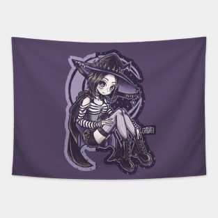 gothic witch for halloween Tapestry