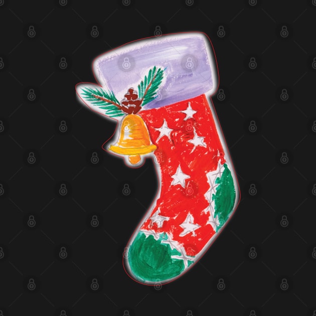 Christmas Stocking with bell in by holidaystore