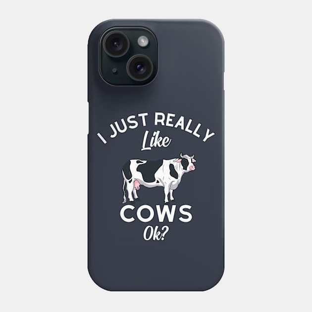 I Just Really Like Cows Ok Phone Case by GoodWills