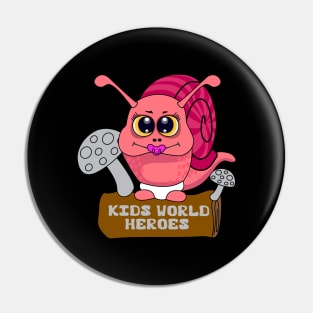 Kids world Heroes Newborn baby Snail with Honey Boo Vector Art Pin